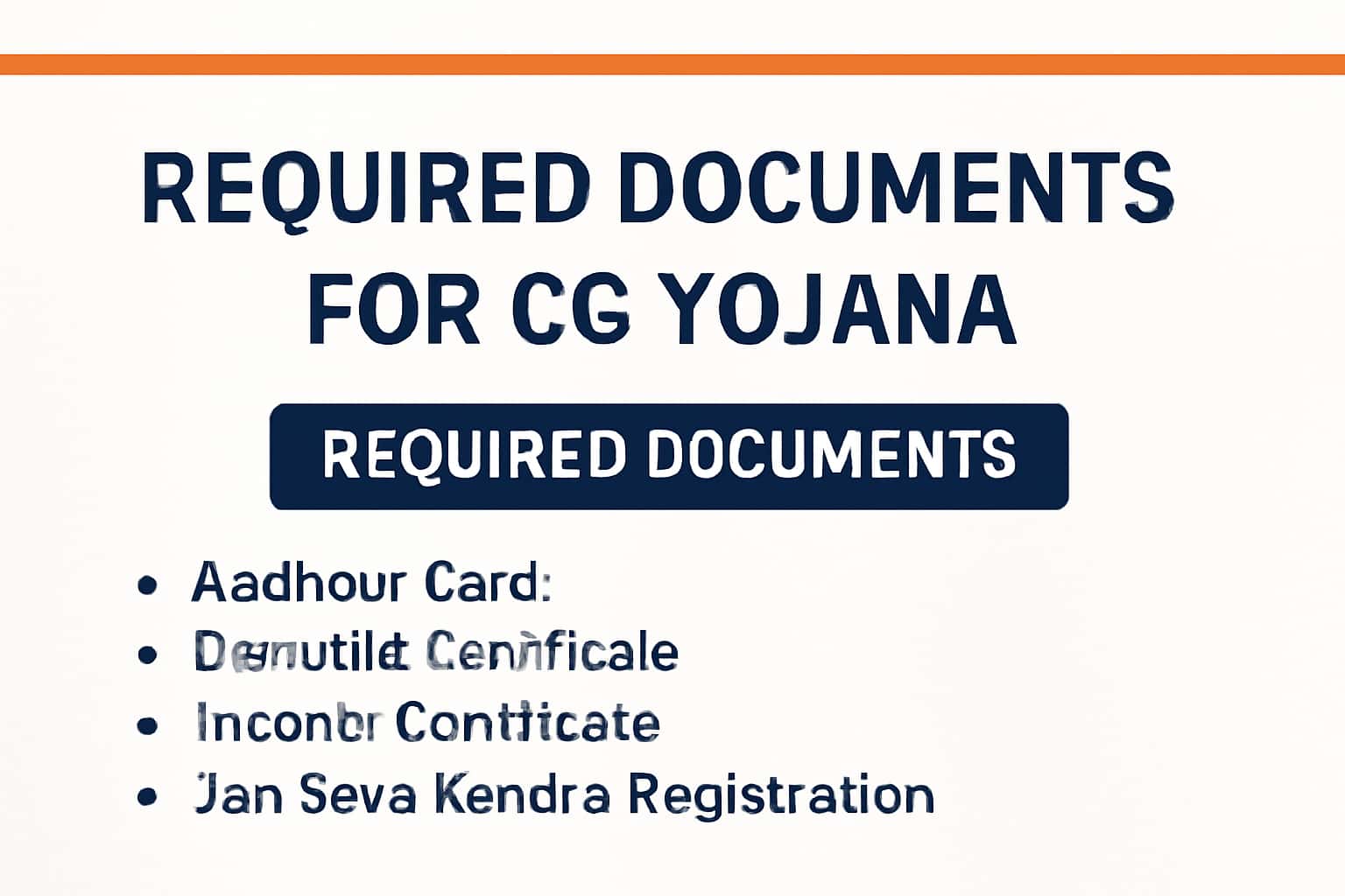 Required Documents for CG Yojana
